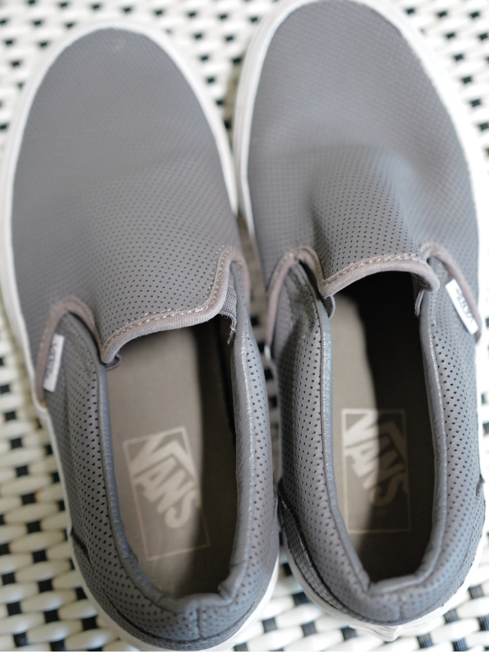 Vans Slip-On Perforated Loafers in Gray